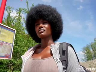 Czech Streets 152 Quickie with attractive Busty Black Girl: Amateur adult movie feat. George Glass