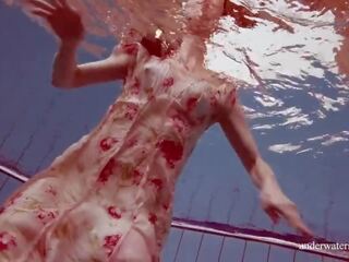 Swimming pool attractive deity Martina libidinous and naked xxx movie vids