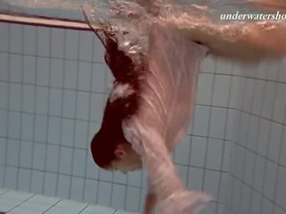 Desirable Underwater Teen Swimming