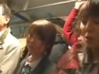 Основен жени мръсен видео в автобус
