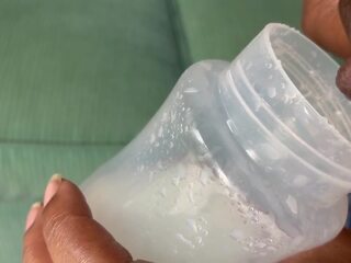 Ebony Mom Massages Huge Tit and Squirts Milk for Youtube