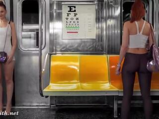 アップスカート 点滅します で subway — バーチャル 現実 ととも​​に jeny スミス