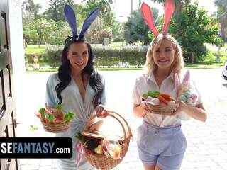 Busty Babes In Costumes Blake Blossom And Sandy Love Get Free Used On Easter - FreeUse Fantasy