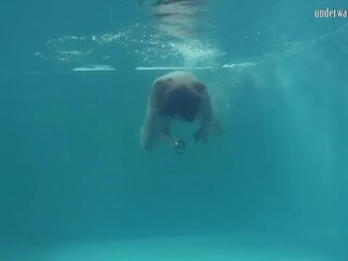 Submerged underwater teen Nikita babe gets turned on