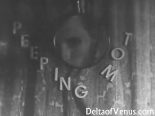 Wijnoogst seks video- 1950s - voyeur neuken - peeping tom